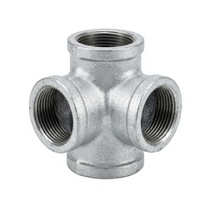 ข้อต่อท่อเหล็กอ่อนชุบสังกะสีรูปตัวที สำหรับท่อน้ำร้อนและท่อดับเพลิง - Product Image 1