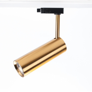 Brass kết thúc màu <span class=keywords><strong>v</strong></span>àng theo dõi hệ thống chiếu sáng 220 <span class=keywords><strong>V</strong></span> LED spotlight có thể điều chỉnh thay đổi độ sáng hiện đại trần đường sắt ánh sáng - Product Image 1