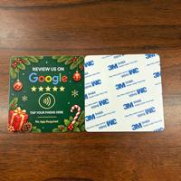 Plaque NFC en PVC en gros pour avis Google, autocollant de table avec code QR pour menu de restaurant, Instagram, Facebook, WhatsApp, LinkedIn