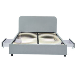 Cama doble tapizada suave Marco de cama tamaño King y Queen de alta calidad Muebles de dormitorio bonitos - Product Image 5