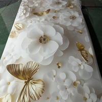 Plaque PVC UV Imprimée en 3D Effet Marbre Brillant, Étanche et Durable, pour Usage Commercial, Domestique et de Divertissement, Durée de Vie 30 Ans
