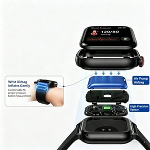 Reloj Inteligente con Bomba de Aire, Monitor de Salud, ECG, Frecuencia Cardíaca, Rastreador de Actividad Física, Proveedor de Relojes Inteligentes de Marca Privada OEM - Product Image 2