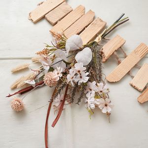Décoration murale de mariage en tissu tissé plastique mélangé avec fleurs artificielles et musique lumineuse rêveuse - Product Image 3