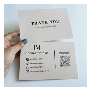 カスタムデザイン ブランドロゴ印刷 ポストカード サンキューカード 両面フルカラー印刷 グリーティング ビジネスカード - Product Image 1