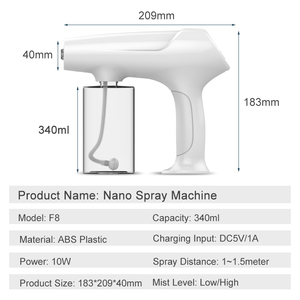 Nano pulverizador recargable, atomizador electrostático de luz azul, señor portátil para <span class=keywords><strong>barber</strong></span>ía - Product Image 4