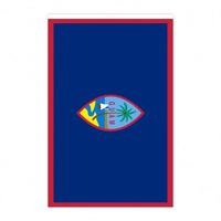 Guirlande de drapeaux personnalisée de Guam 14x21cm en polyester durable, imperméable, écologique, imprimée numériquement, personnalisée pour la Journée de découverte 2026