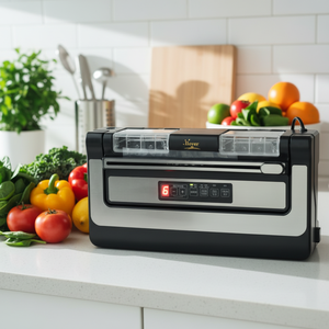 <span class=keywords><strong>Selladora</strong></span> <span class=keywords><strong>de</strong></span> Alimentos al Vacío Eléctrica Industrial Automática, Ancho <span class=keywords><strong>de</strong></span> Sellado <span class=keywords><strong>de</strong></span> <span class=keywords><strong>30</strong></span> <span class=keywords><strong>cm</strong></span>, Diseño Compacto, Construcción <span class=keywords><strong>de</strong></span> Plástico, Uso Doméstico, en Cocina y Autocaravanas - Product Image 1