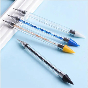 Stylo à double tête pour nail art, applicateur de strass en cire, pince à points, brosse à cristaux, outil de manucure, logo personnalisé - Product Image 5