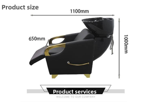 Fauteuil de lavage de cheveux en céramique avec bac de lavage intégré pour salons de coiffure, instituts de beauté et spas - Product Image 5