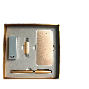 Hot Sales Promotional Logo Customization Business Power Bank Gift Promotional 4pcs Set Power Bank Gift Set