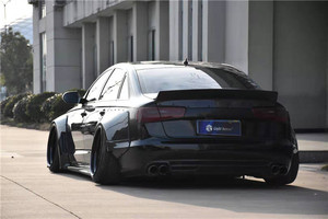 ชุดแต่งไวด์บอดี้สำหรับ Audi A6 S6 คาร์บอนไฟเบอร์  ลิ้นหน้า ดิฟฟิวเซอร์ สปอยเลอร์ สเกิร์ตข้าง ไวด์บอดี้ - Product Image 4