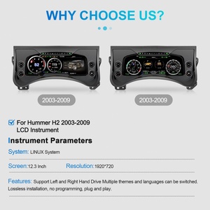 Navihua New Design <b>Car</b> <b>Digital</b> Cluster Auto <b>Speedometer</b> Linux System Virtual Cockpit LCD Dashboard <b>for</b> Hummer H2 2003 2009 - Product Image 5