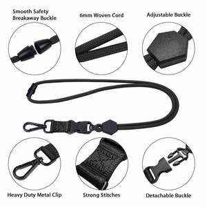 Neck Lanyards, Adjustable Heavy Duty Cord with Detachable Buckle for <b>Keys</b> & ID Badges - <b>Custom</b> Use - Product Image 2