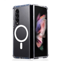 Coque de téléphone élégante transparente en acrylique transparent pour Samsung Z Fold Flip 7 6 5 4 3 Chargement sans fil