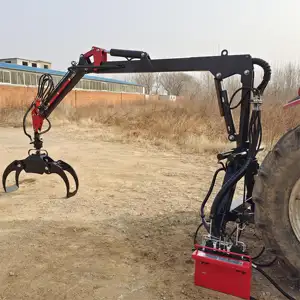 Bossworth Tractor forwarder madera remolque con grapa leña grúa con cargador