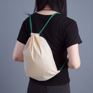 Custom Logo Size Canvas Drawstring <b>Backpacks</b> Promotional Gift Cotton Linen Drawstring Dust Bag for Sports - Product Image 6