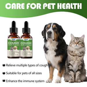 Натуральные жидкие капли от сухого и влажного кашля для собак, добавка для лечения кашля - Product Image 3