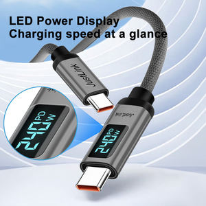 Suministro Directo <span class=keywords><strong>de</strong></span> Fábrica <span class=keywords><strong>de</strong></span> Cable <span class=keywords><strong>de</strong></span> Carga Rápida USB4.2 <span class=keywords><strong>de</strong></span> 240W, 16K, 80Gbps, Tipo-C a Tipo-C con Revestimiento <span class=keywords><strong>de</strong></span> Nailon para Teléfono, OEM ODM - Product Image 3