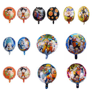 Venta al por mayor juguetes para niños decoración de fiesta de cumpleaños 18 pulgadas redondo personaje de dibujos animados impreso Dragon <span class=keywords><strong>Goku</strong></span> Ball globos solo Unisex LM - Product Image 2
