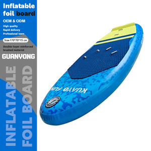 Stable <b>Inflatable</b> Wing Foil Board 140L Double Layer PVC Hydrofoil Board with EVA Deck for Easy Beginner Control - Product Image 1