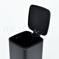 Seau intérieur amovible 6L Rectangle métal noir couvercle facile à fermer poubelle à pédale poubelle en acier inoxydable avec pédale