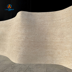 Carrelage flexible en pierre texturée travertin pour revêtement intérieur, pierre pour mur extérieur, porcelaine souple - Product Image 4