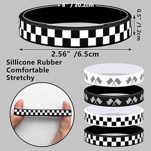 Pulsera de Silicona Ecológica con Logotipo Personalizado al por Mayor 2026, Patrones en Blanco y Negro, Silicona Personalizada - Product Image 3