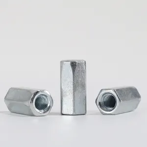 Hexagonal Coupling Nuts DIN6334 Zinc Plated Steel Metric Thread Hexagonal Coupling Nuts