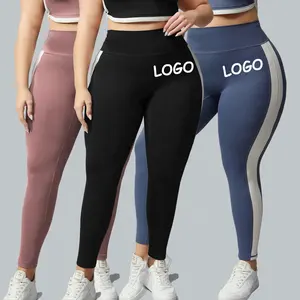 Custom Logo Fitness Training Clothes Nylon Plus Size Yoga Pants High Stretch Workout Wear Large Size Yoga Leggings