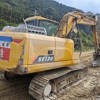Excavadora Usada Shantui SE130-10W de 13 Toneladas, Excavadora Hidráulica de Orugas para Proyectos de Construcción, Movimiento de Tierras y Paisajismo