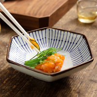 Service de vaisselle en céramique bleu style japonais, assiettes et bols pour sushis, sashimis, plats asiatiques, usage domestique, restaurant et traiteur