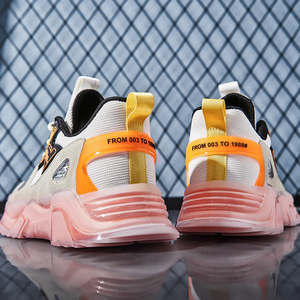 Chaussures de course et de marche personnalisées en maille 350 pour hommes, baskets dégradées tendance - Product Image 4