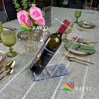 Soporte de exhibición de vino de lucita estilo Toile francés, personalizado para regalo de Bar Mitzvah, boda, o festividades judías.