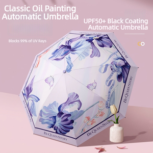 <span class=keywords><strong>Parapluie</strong></span> manuel pliable en trois sections, noir, avec logo personnalisé, protection UPF50, idéal pour les femmes, les voyages, <span class=keywords><strong>la</strong></span> vente au détail, les boutiques et les cadeaux. - Product Image 3