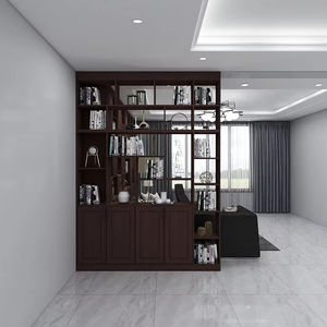 2025素朴な木材のエントリーウェイキャビネット-エントリーホールストレージ部屋仕切り付きソリッドウッド構造仕切り - Product Image 5