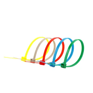 Automatic reusable fastening cable ties zip nylon 66 plastic Releasable zip ties adjustable tie wraps