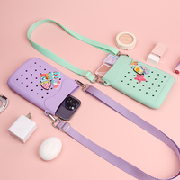 Bolso de Hombro de Moda 2026 para Mujer, Bolso de Viaje para Niñas, Bolsos de Almacenamiento, Bolsos Cruzados de Silicona con Dijes DIY para Teléfono Móvil
