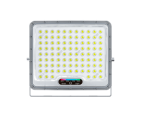 Projecteur LED solaire IP66 5054 SMD avec boîtier en acier galvanisé, télécommande, garantie 5 ans, lampe de chantier extérieure