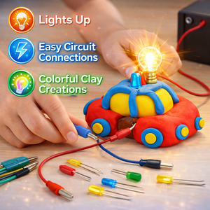 <span class=keywords><strong>Lucky</strong></span> Toys Kit d'expérimentation scientifique DIY Circuits Électriques - Ensemble de jeu en argile colorée avec lumière - Product Image 3