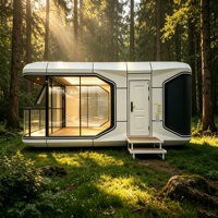 Capsule spatiale insonorisée, maison mobile préfabriquée, module modulaire pour camping en plein air