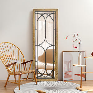 Antique European Full-Length Rectangular Wall Hanging Eco-friendly Home Decor <b>Mirrors</b> Ready Ship Rustic <b>Wooden</b> <b>Frame</b> MDF - Product Image 1