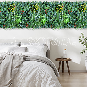 Nouvel arrivage de décoration murale en herbe de gardénia verte certifiée UV pour intérieur/extérieur plante murale artificielle mariages fêtes SKVG50-Yan - Product Image 5