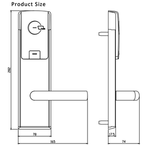 Khóa Cửa Điện Tử Không Chìa Bằng Thép Không Gỉ Hệ Thống Khóa Thẻ Khách Sạn Hệ Thống Khóa Khách Sạn RFID Đầu Đọc Thẻ Khóa Cửa Với Chìa Khóa Và Thẻ - Product Image 5