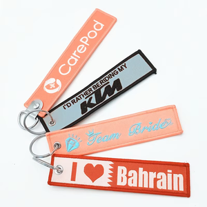 <span class=keywords><strong>HP</strong></span>-Low quantité minimale de commande porte-clés avion brodé <span class=keywords><strong>logo</strong></span> personnalisé tissu tissé Jet Tag bagages moto voiture accessoire fournisseur OEM - Product Image 4