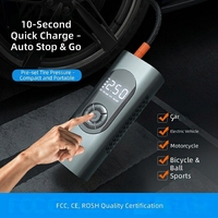 Compresseur d'air numérique portable 120W double puissance 150PSI avec batterie 6000mAh, arrêt automatique, étanche, pour vélo