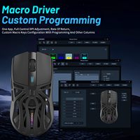 RS8 Mouse Gaming nirkabel Mini, dengan Sensor optik 6 tombol desain ergonomis dapat disesuaikan pencahayaan RGB DPI 70g bodi sangat ringan