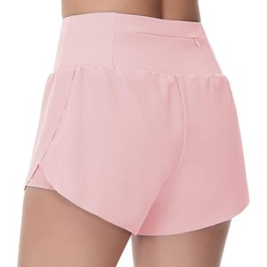 Shorts de course à séchage rapide pour femmes FOXA, taille haute avec poches zippées, shorts de tennis pour l'entraînement - Product Image 3