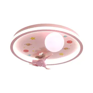 Macaron creative simple bedroom glass pendant lights American girl Princess children room sweet crystal ceiling lamp