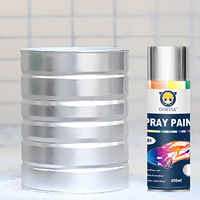 Peinture aérosol métallique à séchage rapide GORVIA P401C 400ml pour revêtement chromé des murs
