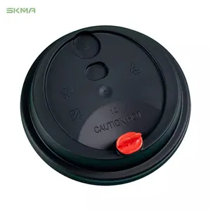 Factory Outlet Good Quality Black White Transparent Injection Pp Lids Sealed Clean Bubble Tea Coffee Plastic Cup Lids